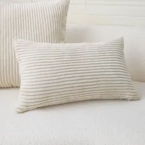 Kuschelkissenbezug 50 × 50 cm mit feiner Rippenstruktur – Bild 2