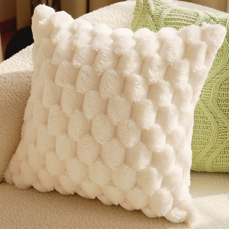Kissenbezug Rosa 45 × 45 cm mit weicher Wabenstruktur – Bild 3