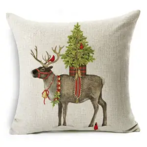 02-23 Kissenbezug 50 × 50 cm Baumwolle mit Weihnachtsmotiv – Bild 2