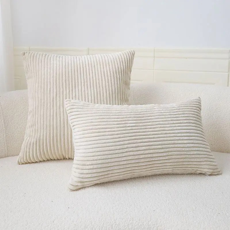 Kuschelkissenbezug 50 × 50 cm mit feiner Rippenstruktur – Bild 4