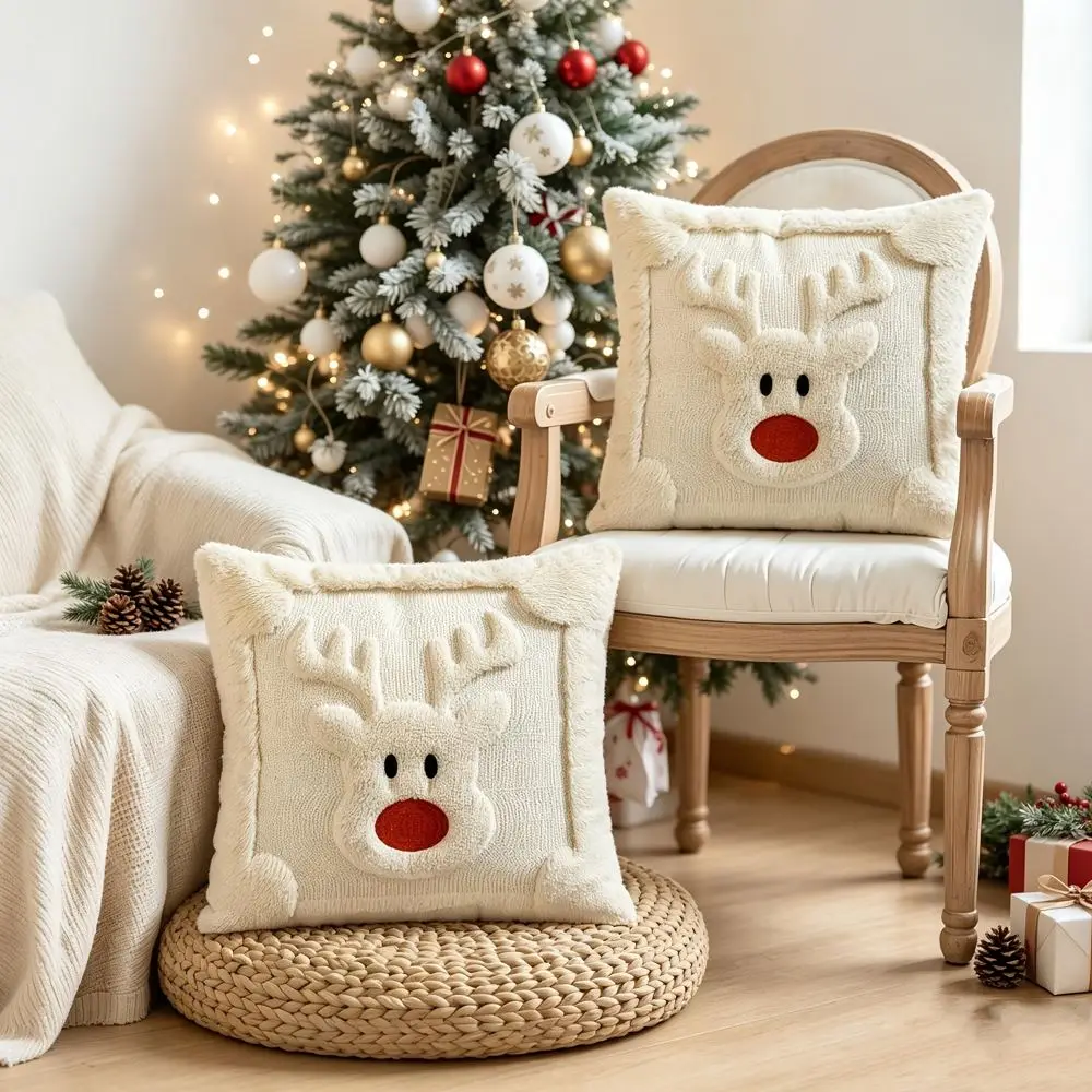 Deko Kissenbezug Weihnachten mit Rentier-Motiv – Bild 5