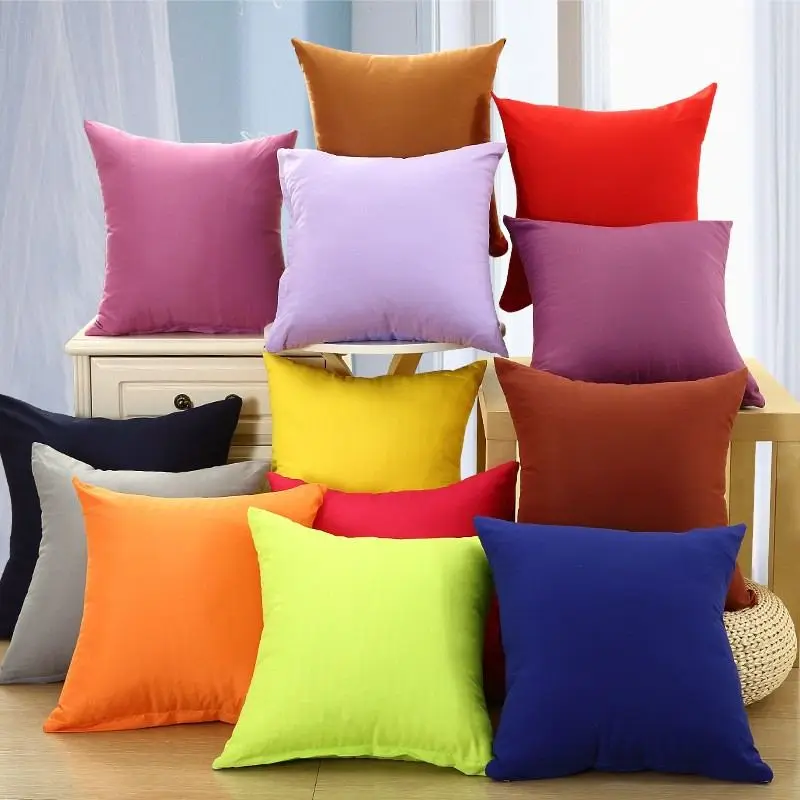 Kissenbezüge Orange einfarbig für Sofa und Bett – Bild 6