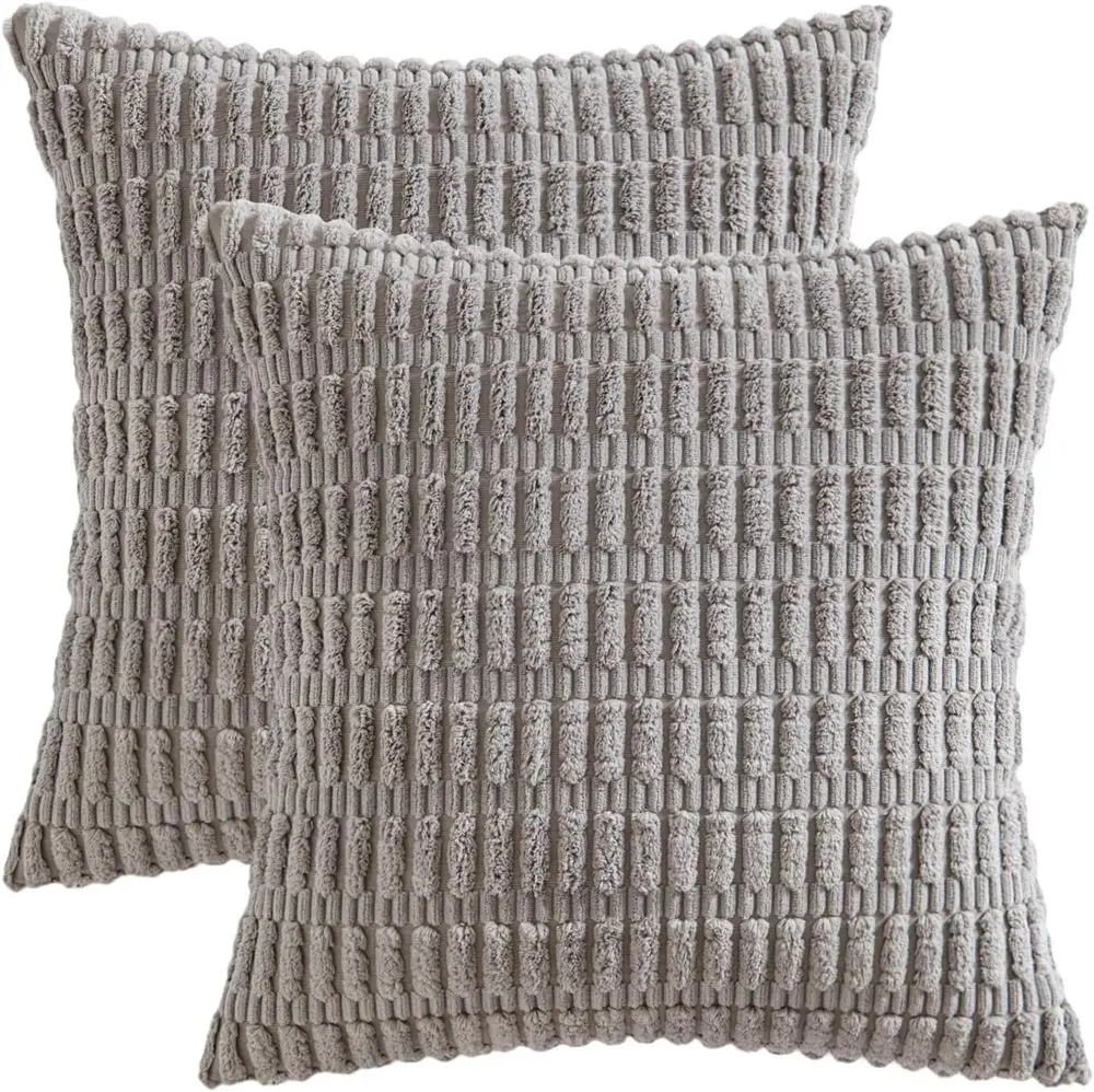 Kissenbezug 40x40 Rosa mit Streifenstruktur im Boho-Stil – Bild 6
