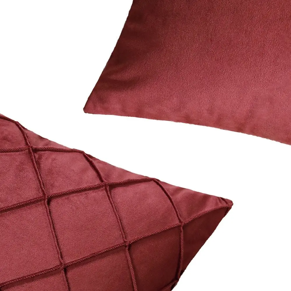 Kissenbezug Samtoptik 45 × 45 cm mit Rautensteppung – Bild 6