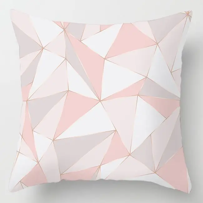 Kissenbezug 50x50 in Samtoptik mit Herz-Leopardenmuster – Rosa – Geometrisch