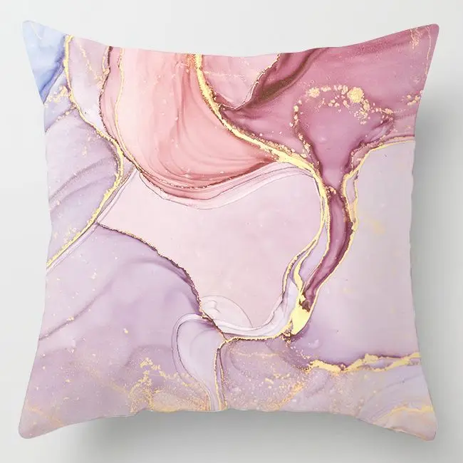 Kissenbezug 50x50 in Samtoptik mit Herz-Leopardenmuster – Rosa – Aquarell