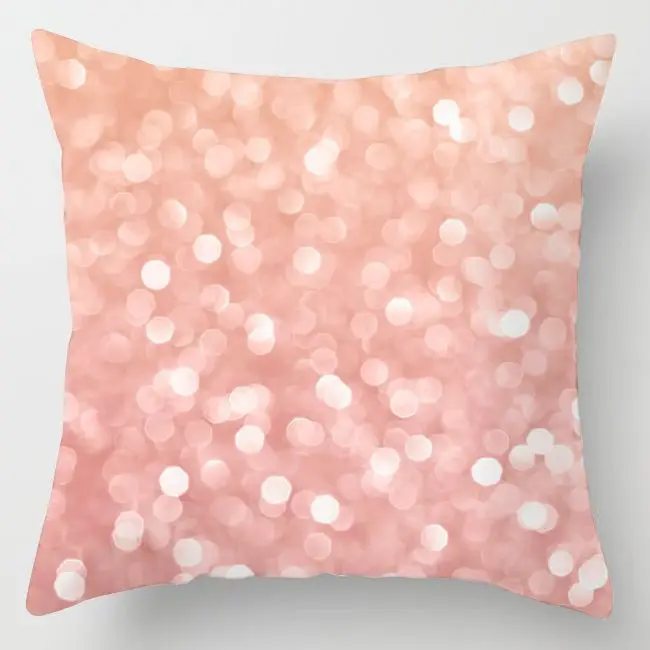 Kissenbezug 50x50 in Samtoptik mit Herz-Leopardenmuster – Rosa – Glitzer
