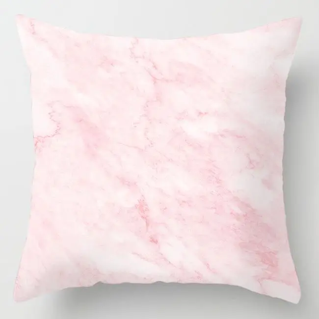 Kissenbezug 50x50 in Samtoptik mit Herz-Leopardenmuster – Rosa – Marmor