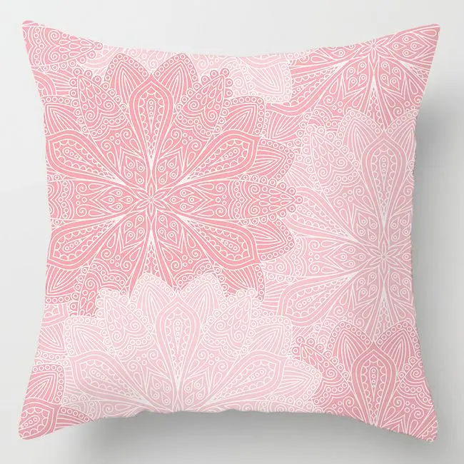 Kissenbezug 50x50 in Samtoptik mit Herz-Leopardenmuster – Rosa – Spitze