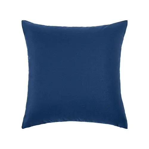 Kissenbezug mit Karo- und Streifenmuster in Marineblau – Marineblau – uni