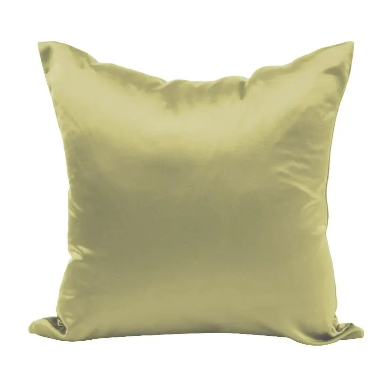 Kissenhülle Beige einfarbig in glänzender Satinoptik – Beige