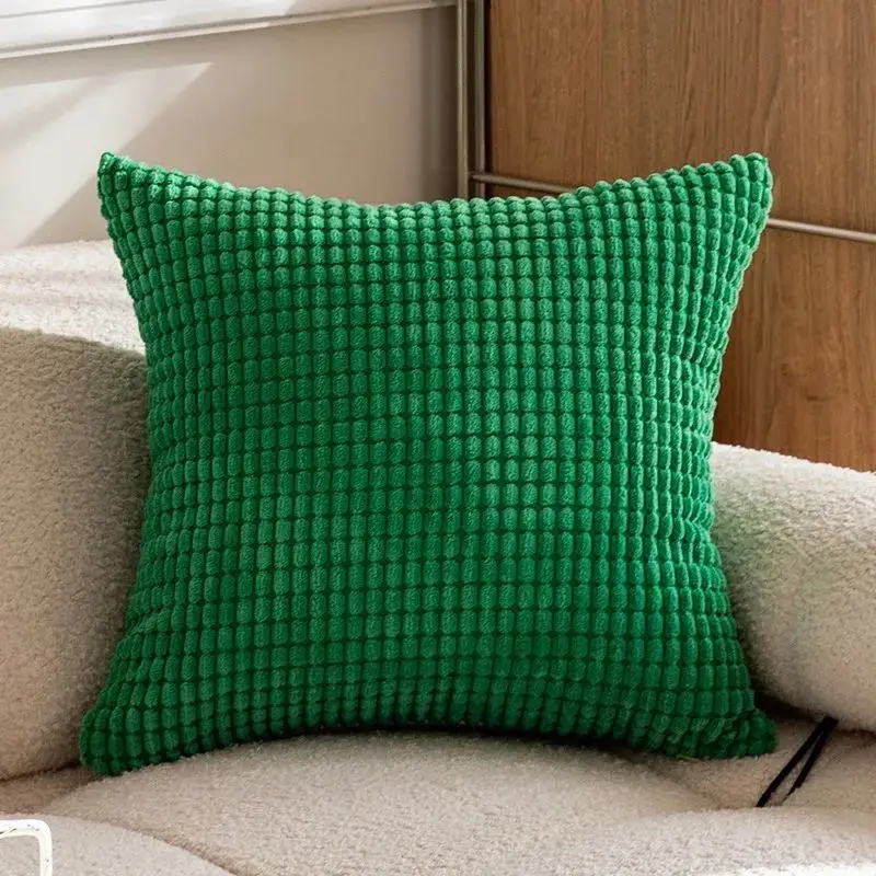 Kissenbezug 40 × 40 cm Baumwolle mit Noppen-Struktur – Grün