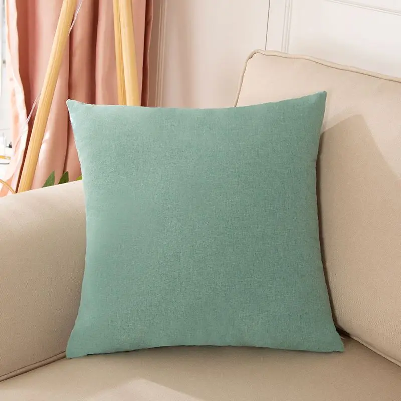 Kissenbezug 50 × 50 cm Creme, einfarbig mit feiner Struktur – Grün