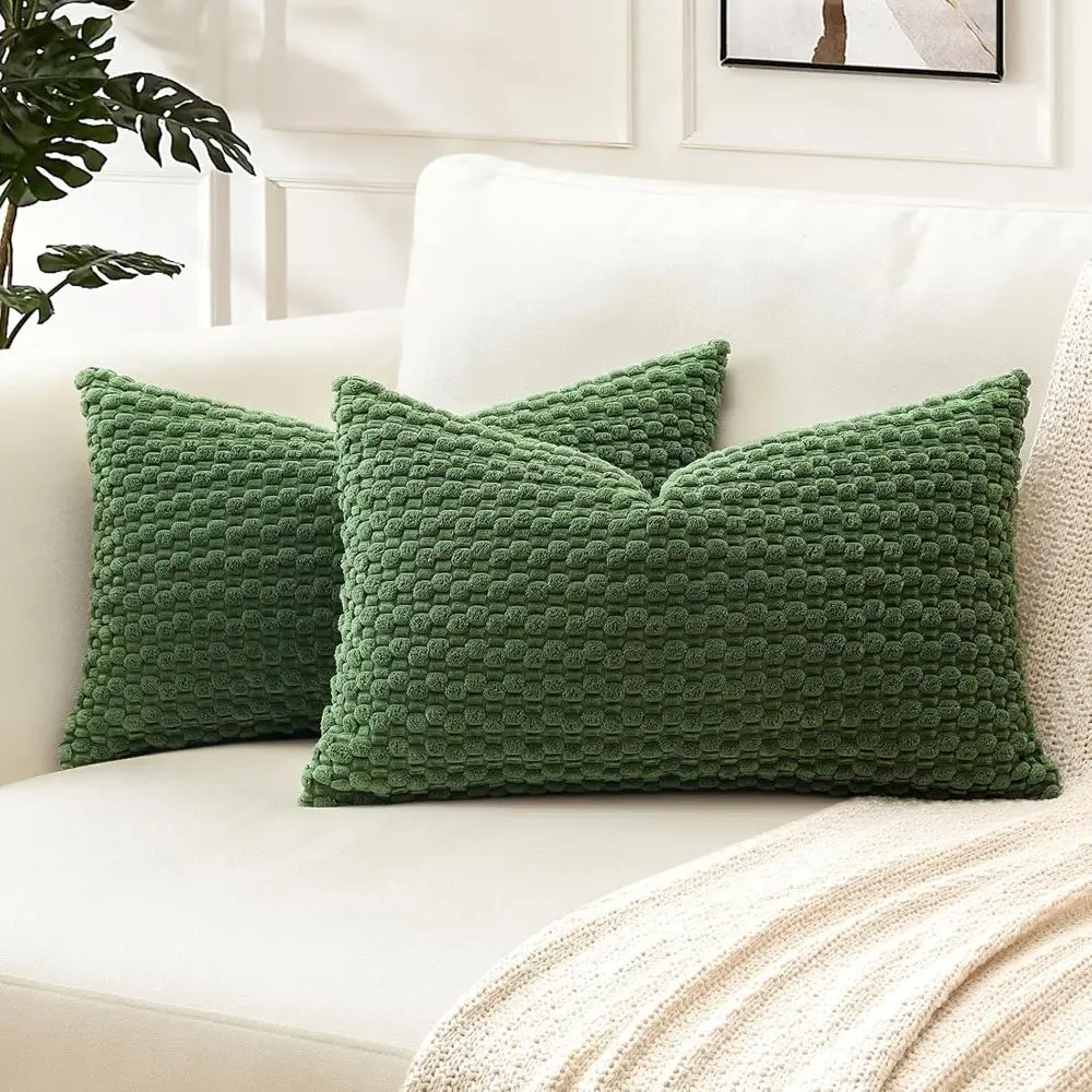 Kissenbezüge Grün 40 × 40 cm mit genoppter Struktur – Grün