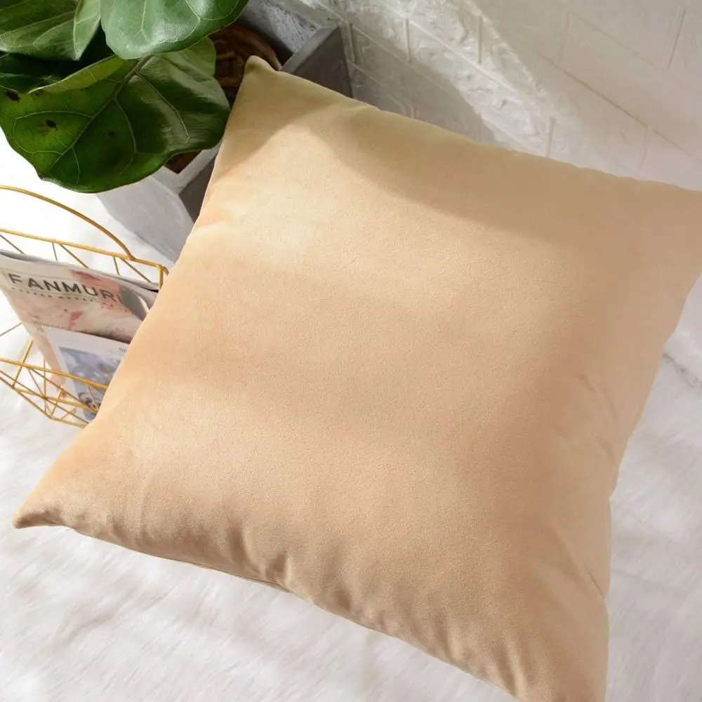 Kissenbezug 40x40 Creme in Samtoptik, auch 30x50 – Beige